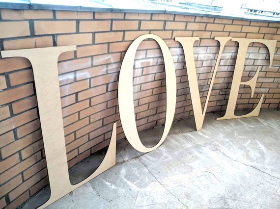 Love Set Letters Unfinished Wooden Extra Large - Giant Wooden Letters For Wall Love Set Letters Unfinished Wooden Extra Large - Giant Wooden Letters For Wall