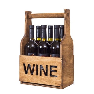 wood wine holder, wine 4 bottle holder, Wine Rack, wine caddy, tabletop wine rack, rustic wine rack, wine lover gift