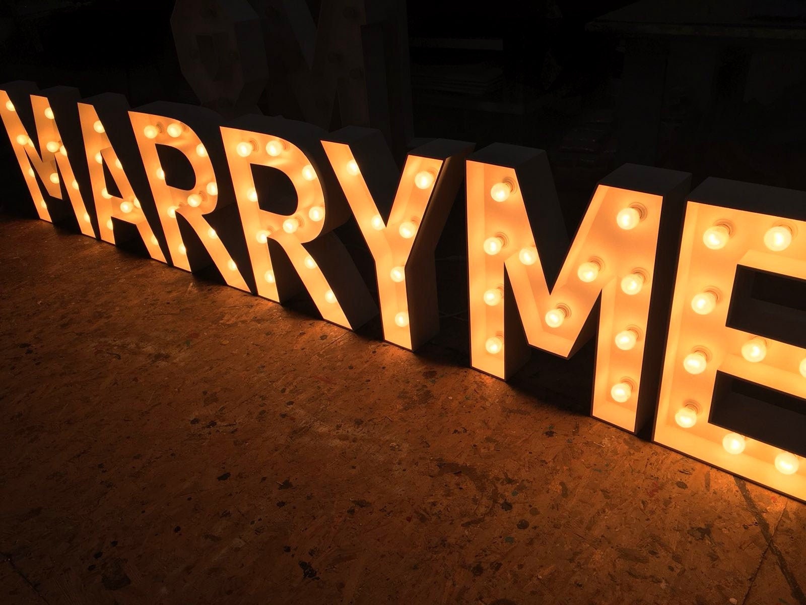 Set of Marry Me Backdrop Letters Light up Marry Me Sign Etsy Canada