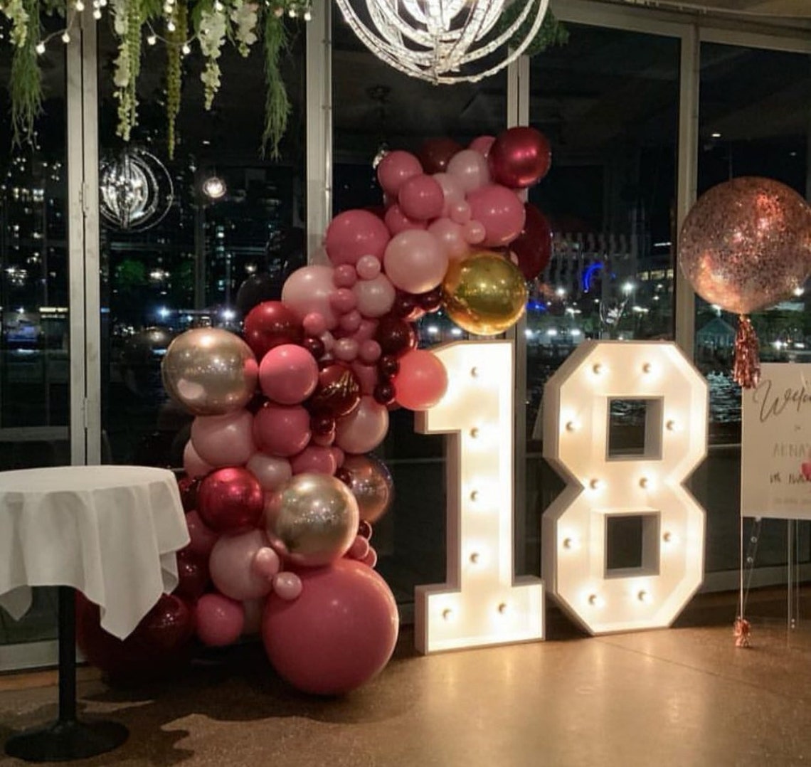 Light up Numbers 16 Sweet 16 Backdrop Big 21 Number Extra Etsy