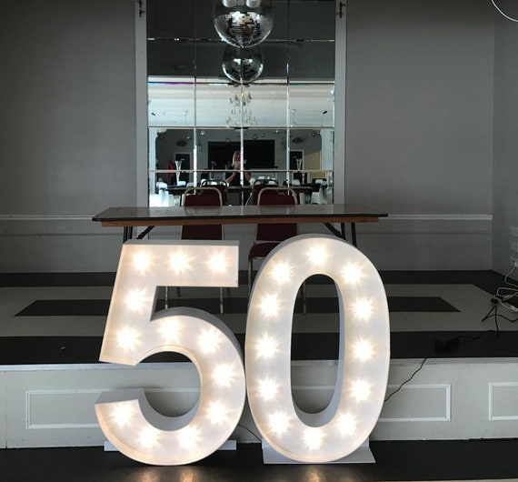 Light up Set of Two Numbers, Giant Event Numbers, Number Light Decoration,  Birthday Numbers 