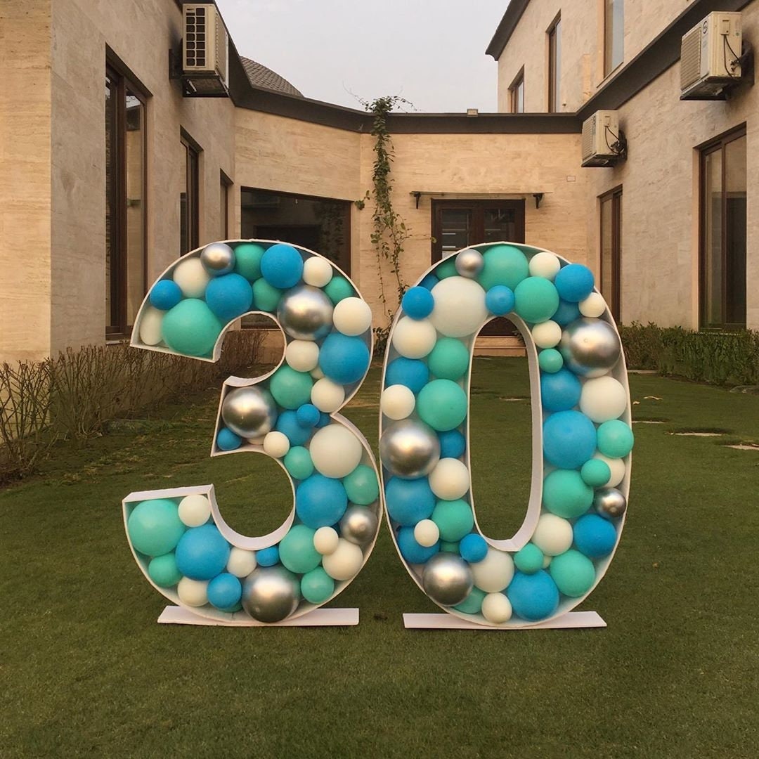 Giant Mosaic Balloon Number Large Balloon Mosaico Letters Etsy