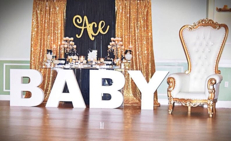 Free standing foam letters Front table foam letters wedding backdrop large big 3d sign foam babyshower wedding initials centerpiece sign image 1