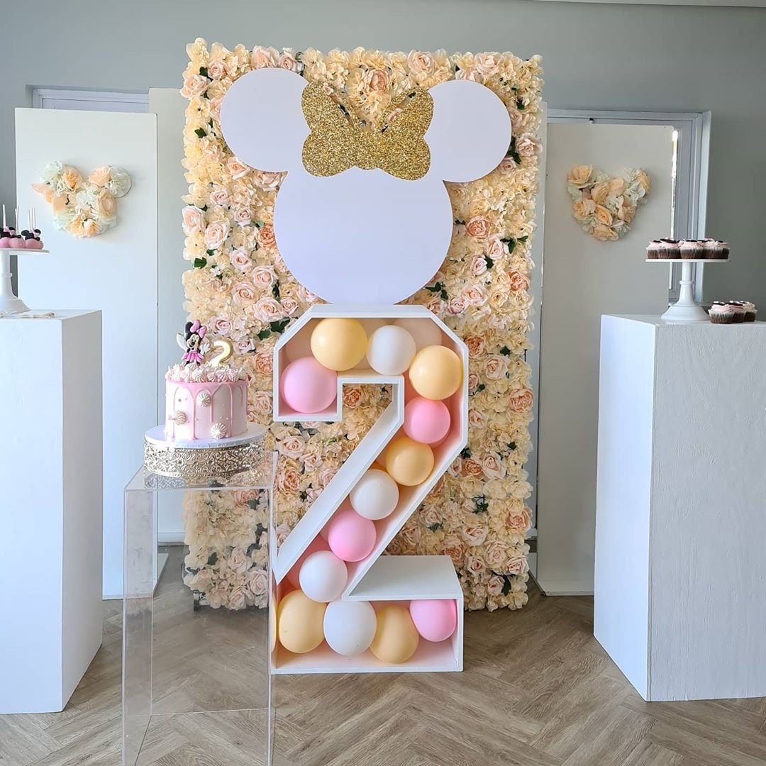 Mosaico de globos de 3 pies, decoración de fiesta de cumpleaños, número 6,  soporte de números de cartón, marco de globos para niños y niñas, baby  shower, aniversario : : Hogar y cocina