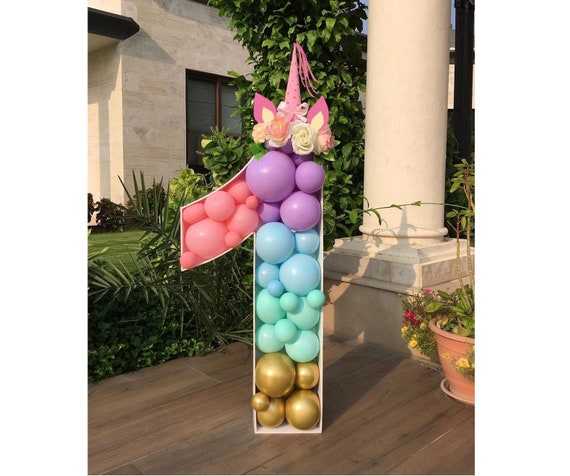 Großer HOLZ Mosaikballon Zahl Ballon Mosaik Buchstaben Babyshower Kulisse Geburtstag Luftballons Party Dekoration Hochzeit Kulisse
