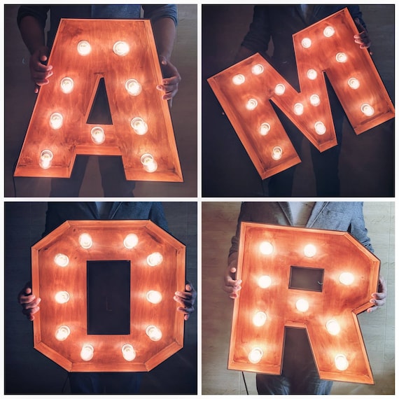 Large Marquee Letters Large Wedding Sign Amor Sign Light up Letters Dance  Studio Decor Theatre Decor Marquee Letters Carteles Luminosos Amor 