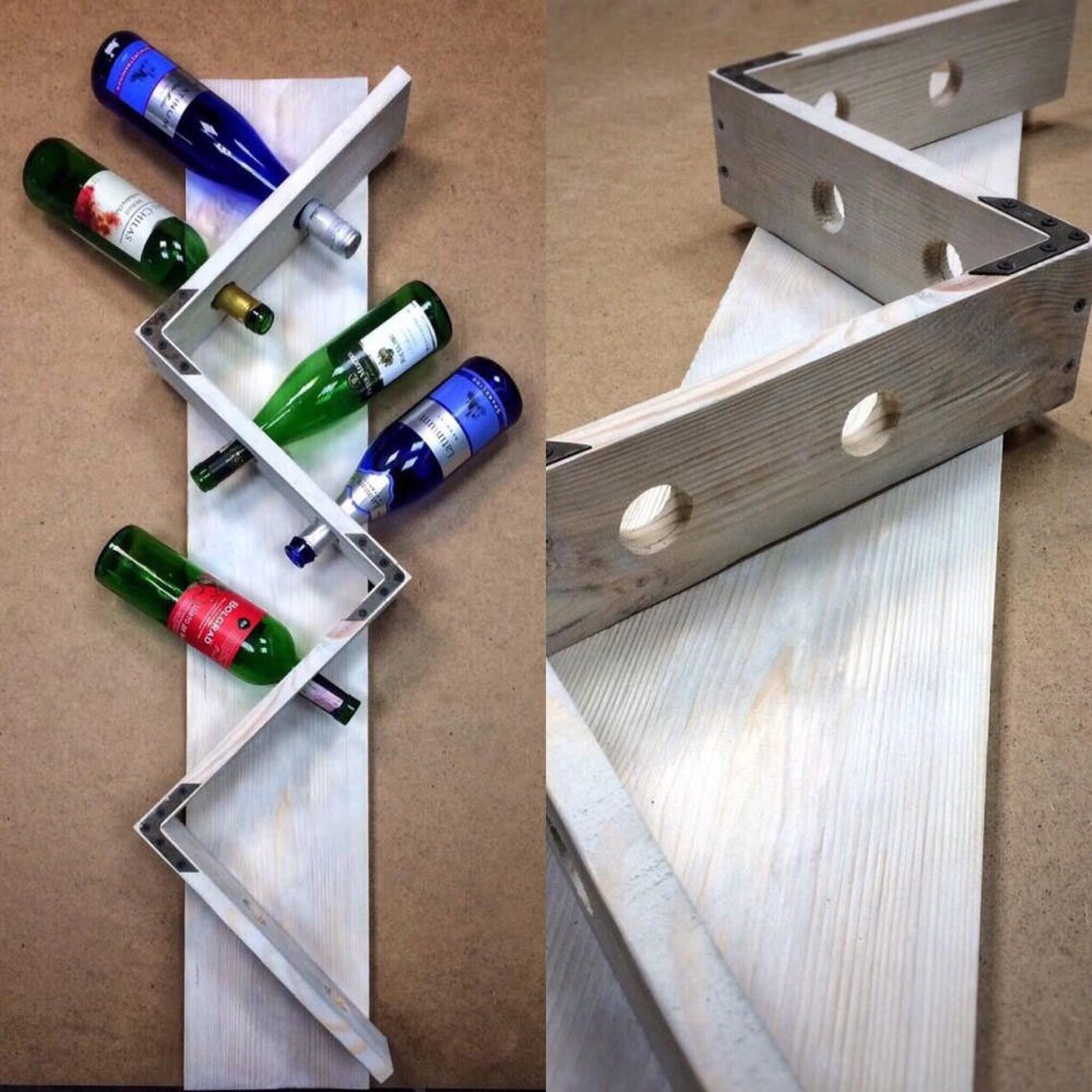 Wine Rackwall Mounted Wine Rackrustic Vintage Wine Rack Etsy