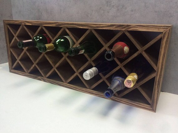Estante de vino de madera de PU, 11x botellero de botellas, imitación de  madera rústica, estante de vino alto -  México