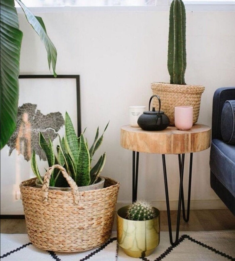 20 22 Modern Hairpin Legs Table Small Round Coffee Etsy