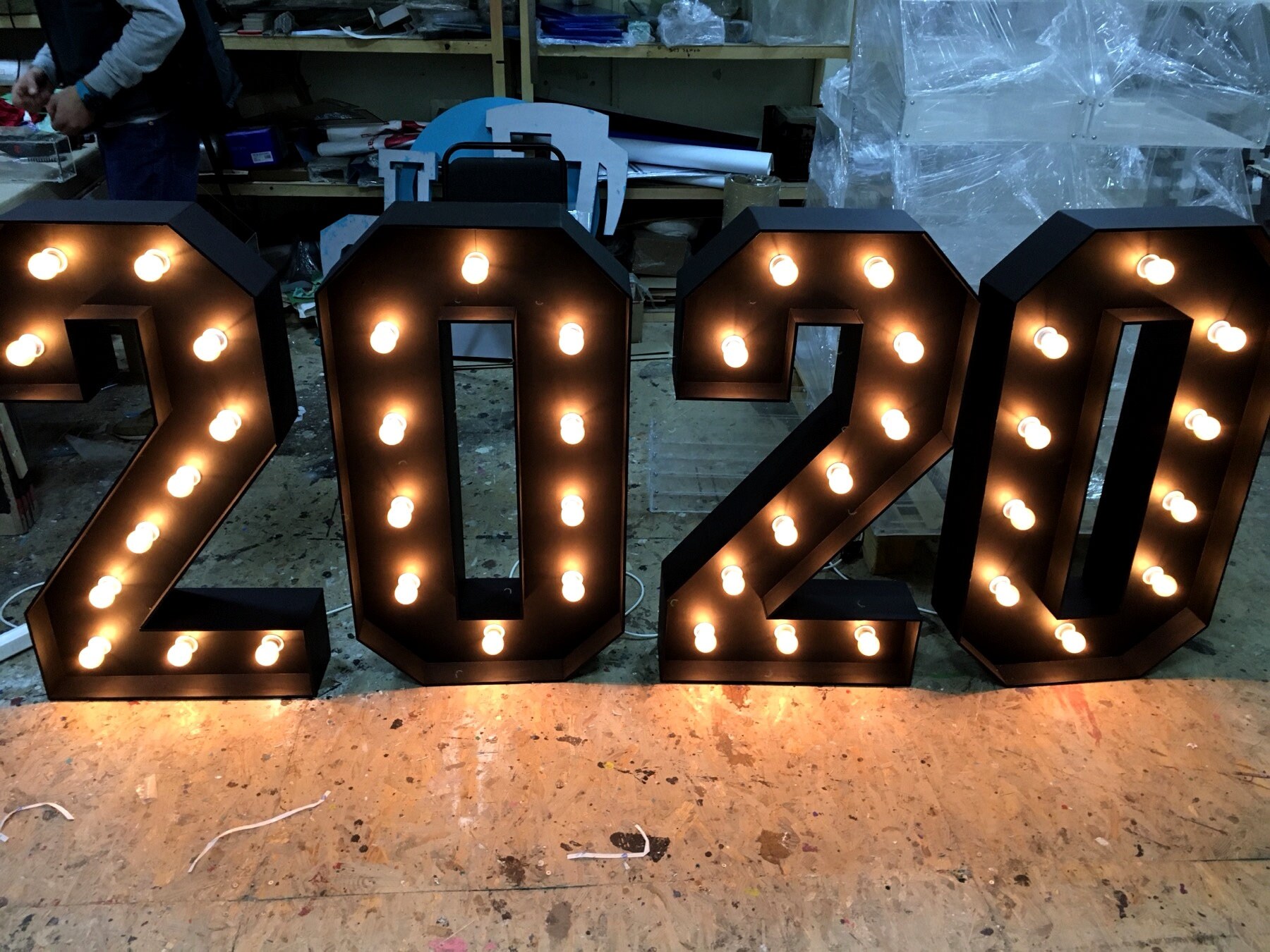 5 ft 4ft 3ft black light up numbers for birthday New year Etsy