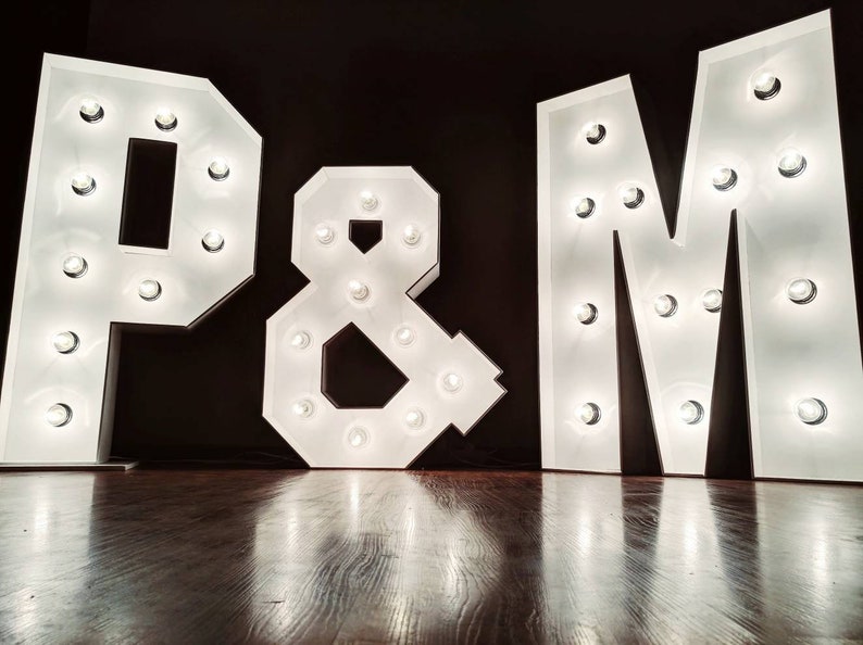 Large Light up Letters Wedding Lights Marquee Letters Large Etsy