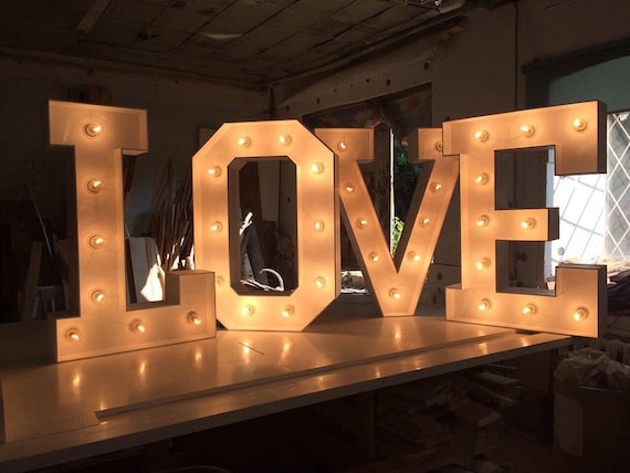 Inches Large Marquee Letters Light up Letters - Etsy