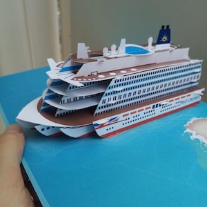 Carte pop-up bateau de croisière, carte 3D, carte d'anniversaire, croisière, retraite, vacances