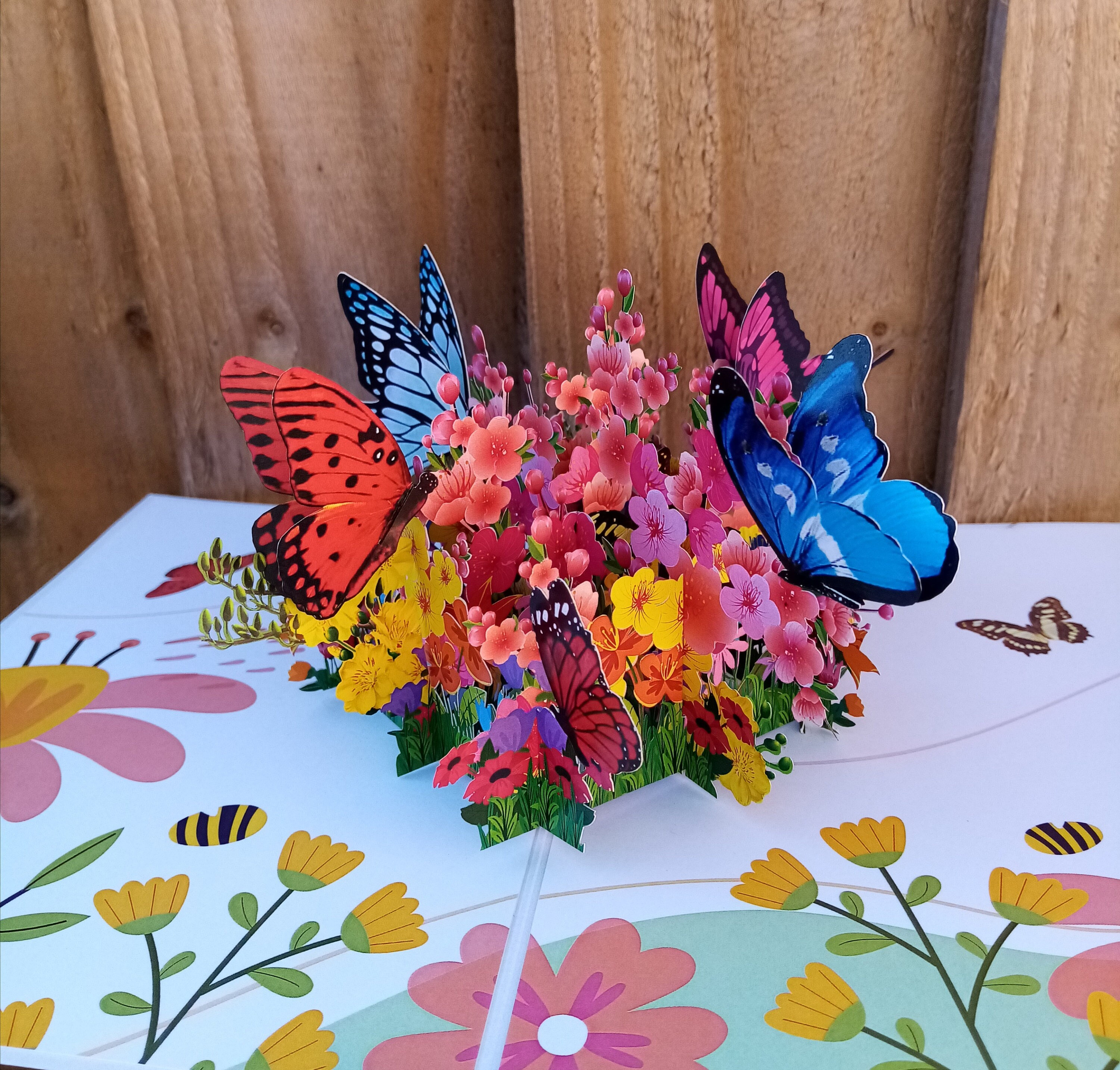 3D pop-up tulpenbloemenkaart, boeket tulpen, Happy Birthday popup kaart, gefeliciteerd, jubileum, Moederdag