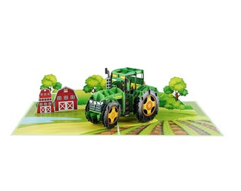 Tractor pop up 3D card