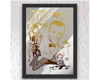 Impresión en lámina de portada de cómic de James Bond: Arte 007