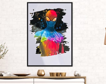 Colorful Spider-Man Print: Superhero Wall Art (Digital Download)