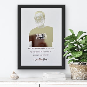 Loss of a Parent Foil Print, Bereavement, In Memory, Mum in Heaven, Father in Heaven, Loss, Loss of a Friend, Sentimental, Memorial, Love