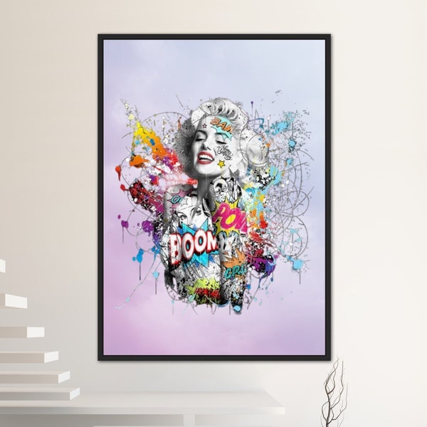 Graffiti Marilyn Monroe Print, Graffiti Prints, Prints With Quotes, Cool Art, Modern Art Prints, Street Art, Monroe Graffiti, Digital Print