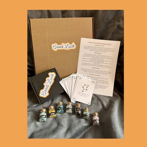 Coffret cadeau porte-bonheur, Coffret cadeau porte-bonheur, Gagnant de l'argent, Manifestation d'argent, Cristaux porte-bonheur, Cartes avec affirmation