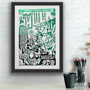 Hulk Comic Cover Foil Print, Comic Cover Print, Hulk Smash, Comics, Comic Book Picture, Gifts For Him, Gifts For Kids, Unique Gifts