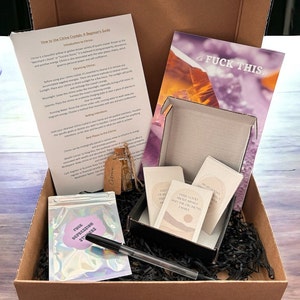 Coffret dépression et soins personnels, cadeaux affirmatifs, journal bien-être mental, agenda de soins personnels, cristaux de citrine, anxiété et dépression