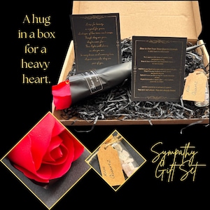 Rose Quartz Sympathy Gift Set: Comforting Faux Rose & Poem