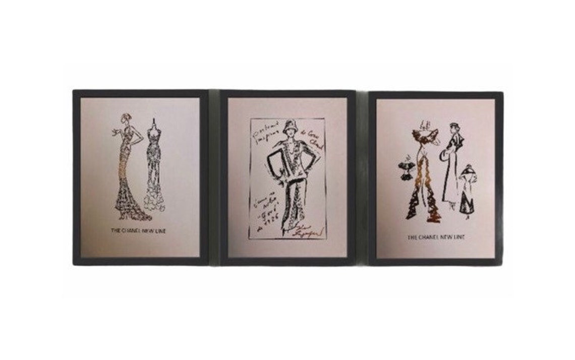 Chanel Print CoCo Chanel 3er Set 3er Set Bilder Etsy