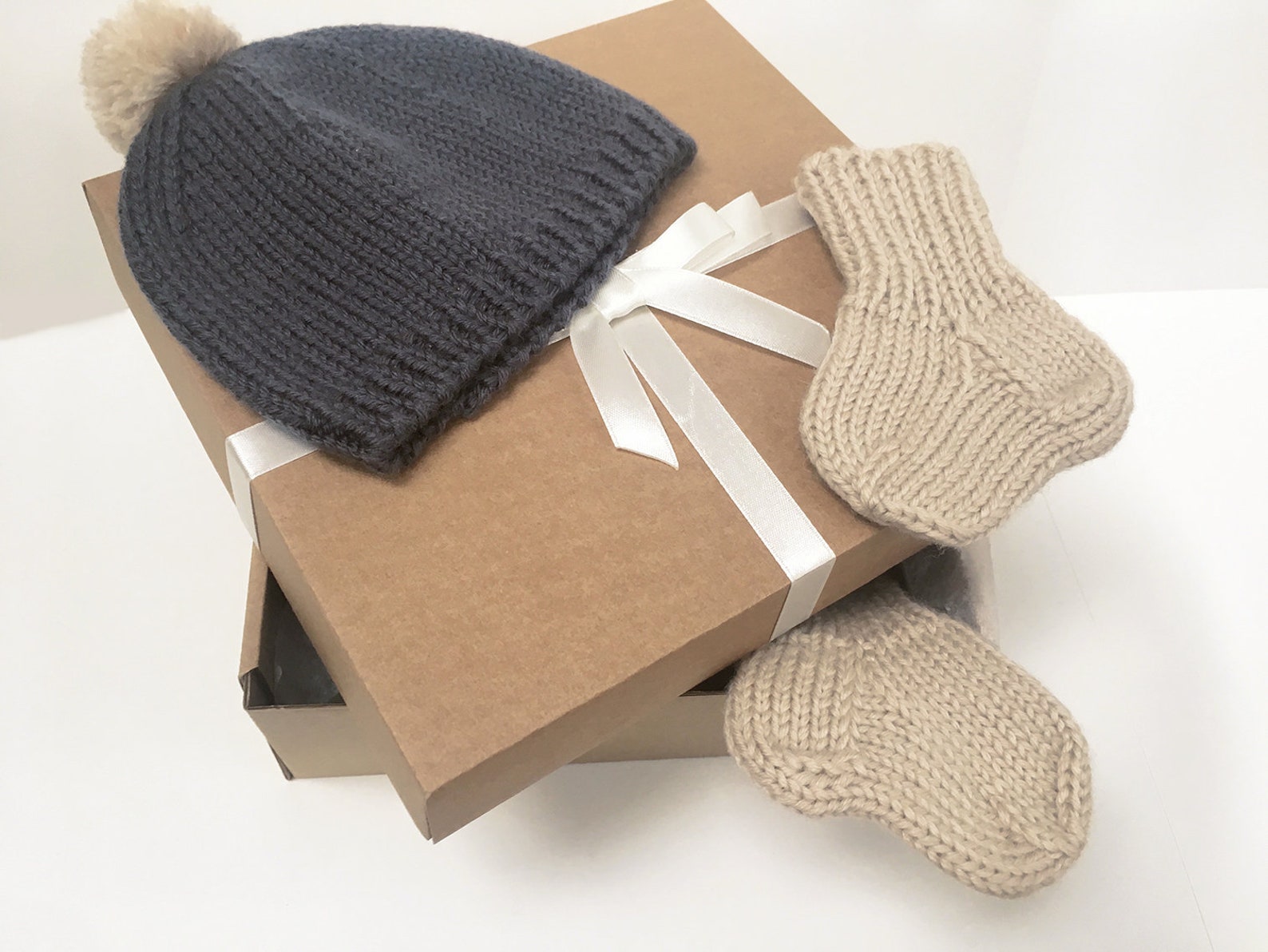 Knitted Baby Hat and Socks Knitted Hat and Socks for Newborn Etsy