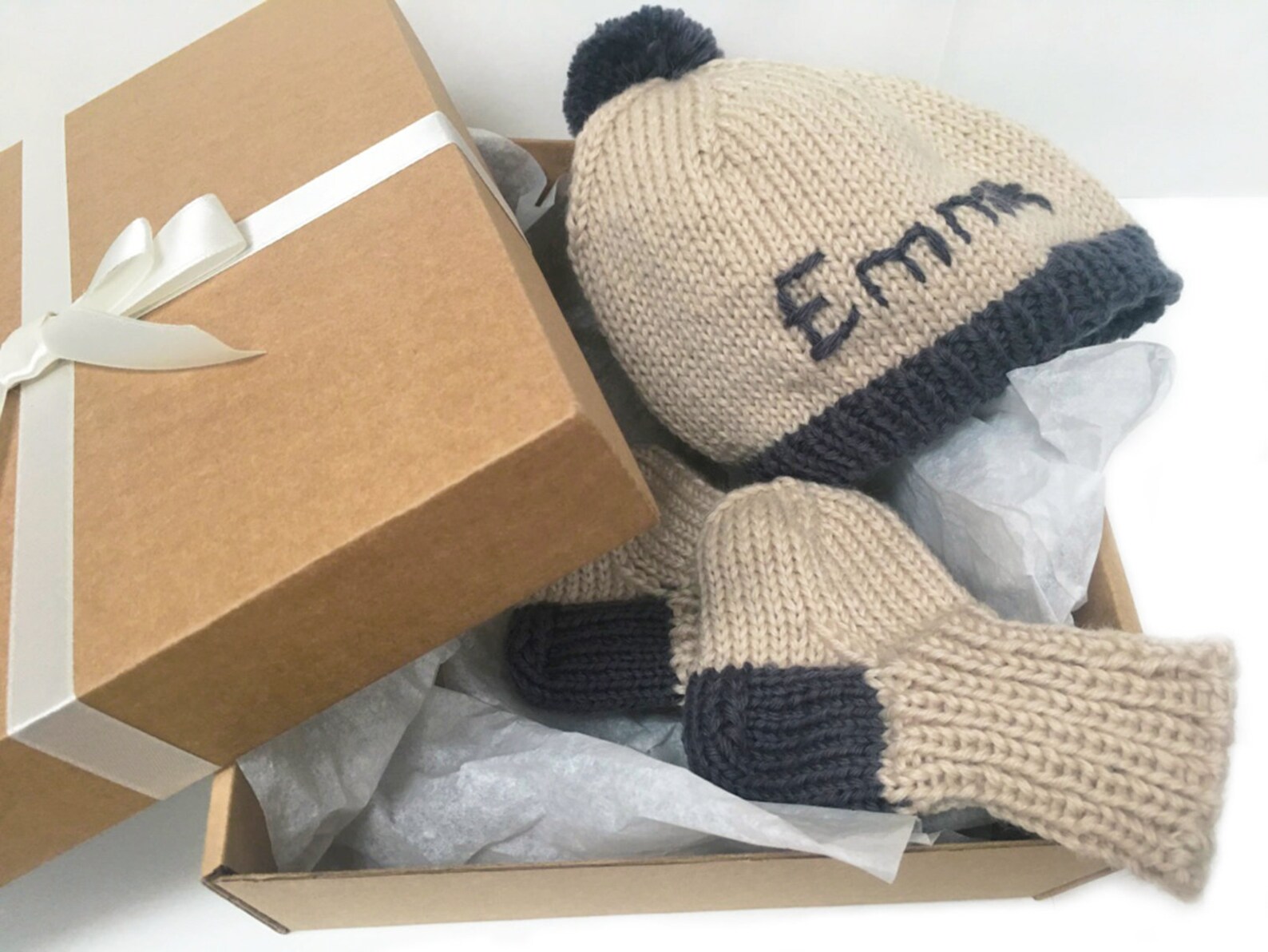 Knitted Baby Hat and Socks Knitted Hat and Socks for Newborn Etsy