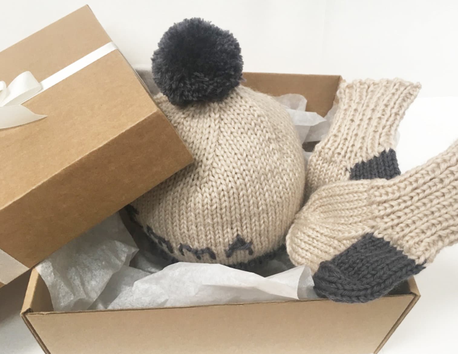 Knitted Baby Hat and Socks Knitted Hat and Socks for Newborn Knitted