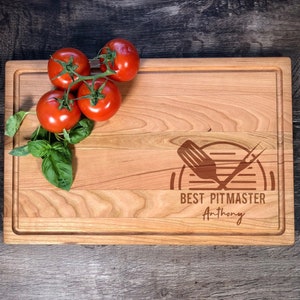 Best Pitmaster. Custom Cutting Board. Father&#39;s Day Gift. For Him. Steak. Chef. BBQ. Outdoors. Grill. #69