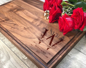 Custom Family Name Board Wedding Gift Anniversary Cutting Tray Personalized