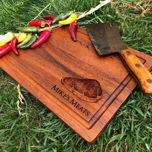 Gift for Dad. Custom Cutting Board. Father's Day Gift. For Him. Steak. Chef. BBQ. Outdoors. Grill.