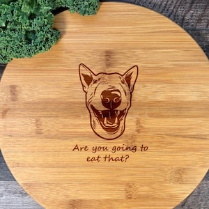 Personalized Bull Terrier Cutting Board: Engraved Dog Mom Gift