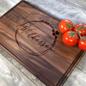 Housewarming Gift. Custom Cutting Board. Engraved Wood Board. Couples Gift. Anniversary Gift. Walnut Board. Cherry Board. Maple Board. 9 image 1