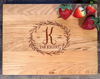 Custom Family Name Cutting Board. Anniversary Gift. Couple Gift. Housewarming Party Gift. New House Gift. Wedding Gift. Personalized Gift 19