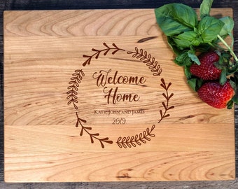 Personalized Welcome Home Cutting Board: Realtor Closing Gift