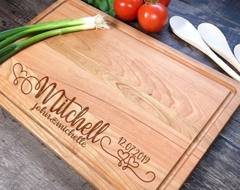 Custom Cutting Board. Personalized Wood Cutting Board. Bridal Shower Gift. Engagement Gift. Engraved Board. #2