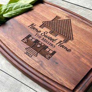 Realtor Cutting Board Your Logo Here Gift To Client For Closing Home Sweet Home