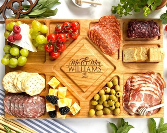 Personalized Cheese Board Bridal Gift Wedding Favor Custom Meat Board Charcuterie For Her For Couple Birthday Anniversary