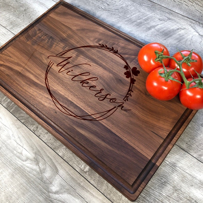 Housewarming Gift. Custom Cutting Board. Engraved Wood Board. Couples Gift. Anniversary Gift. Walnut Board. Cherry Board. Maple Board. 9 image 1