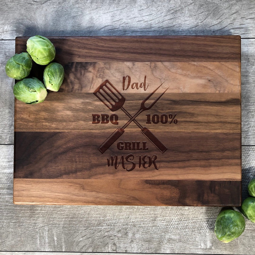 Personalized Cutting Board. Dad Grill Master. BBQ Cutting Board. Gift