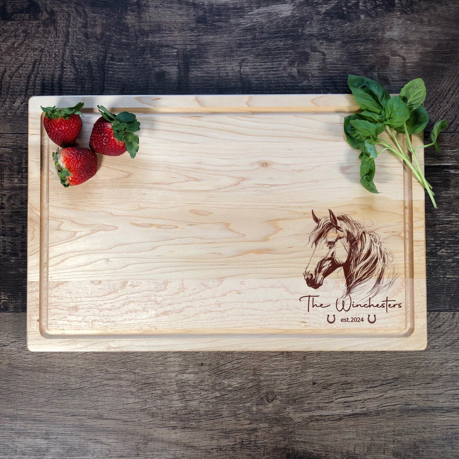 Personalized Horse Cutting Board Custom Engraved Gift for Equestrian - Etsy
