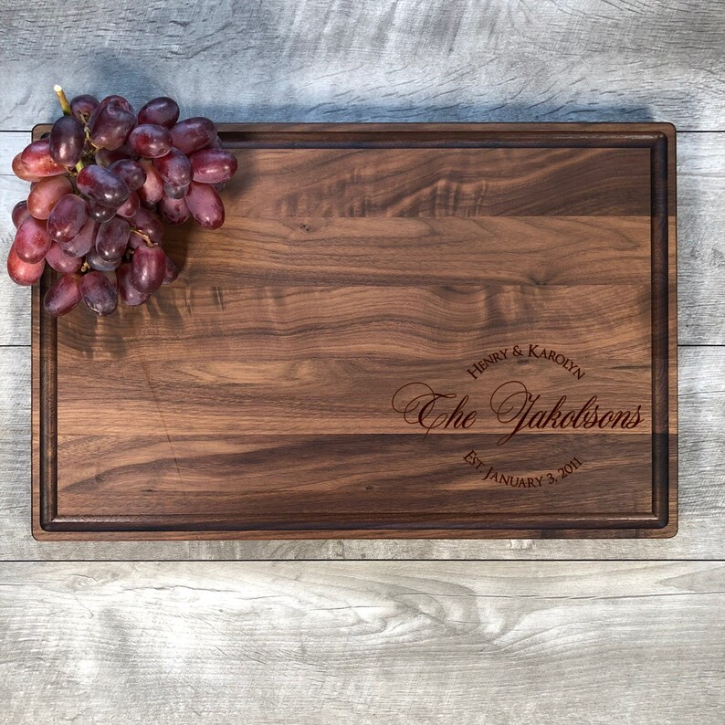 Personalized Cutting Board. Wedding Anniversary Gift. Bridal Etsy
