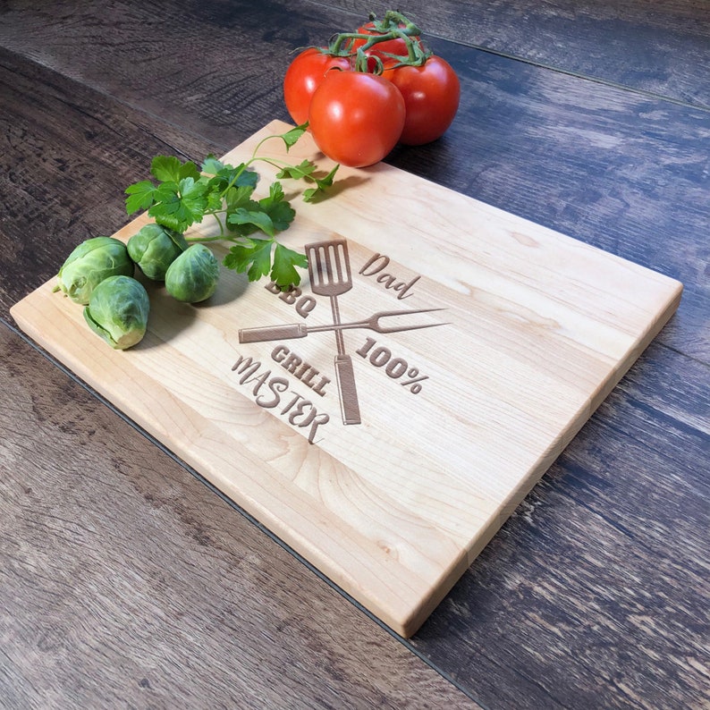 Personalized Cutting Board. Dad Grill Master. BBQ Cutting Board. Gift For Dad. Handmade. Wood. Custom Cutting Boards. Father's Day Gift. 36 image 2