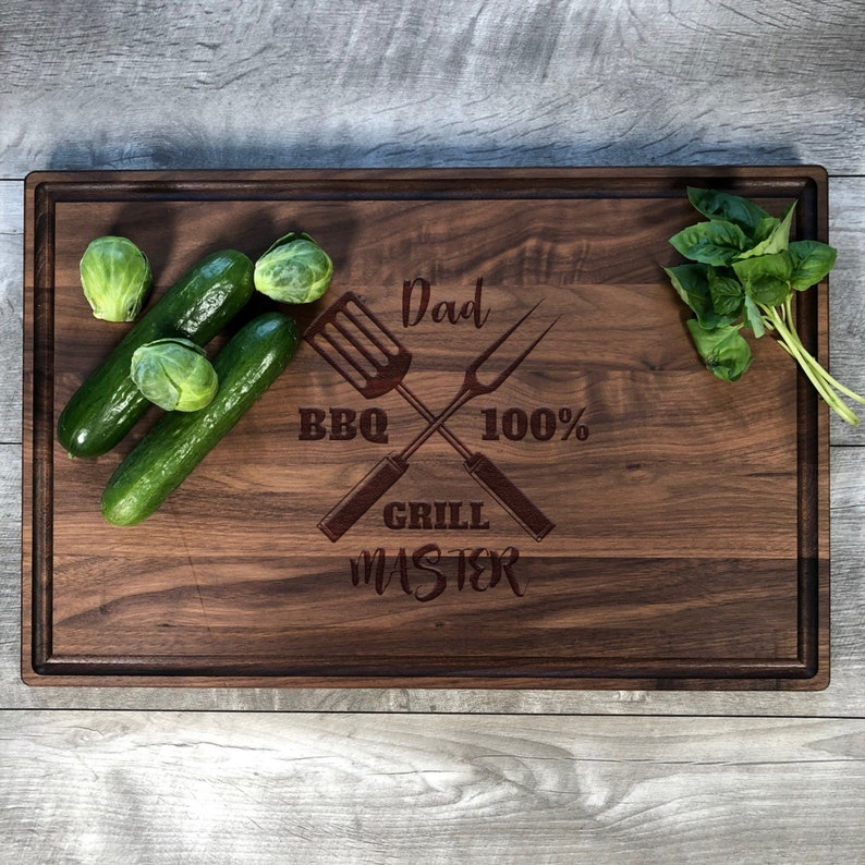 Personalized Cutting Board. Dad Grill Master. BBQ Cutting Board. Gift For Dad. Handmade. Wood. Custom Cutting Boards. Father's Day Gift. 36 image 4