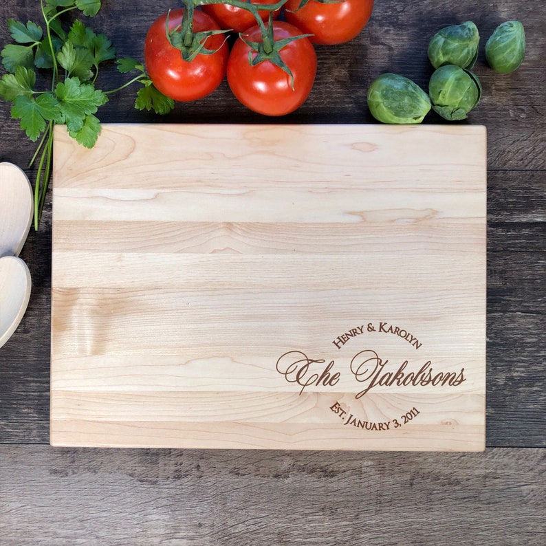 Personalized Cutting Board. Wedding Anniversary Gift. Bridal Etsy