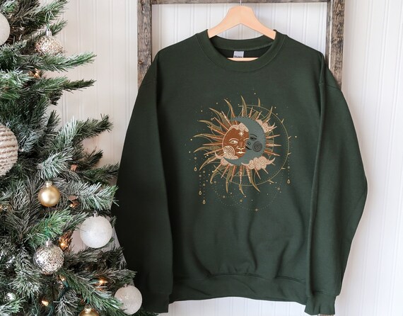 Sun and Moon Celestial Boho Crewneck 