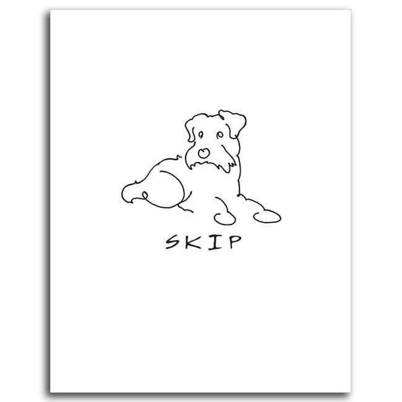 Scottish Terrier Line Drawing Personalized Gift